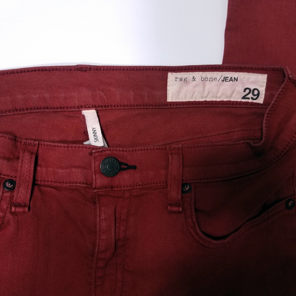Rag & Bone Skinny Jeans Clay Rust Stretch 29 - Picture 5 of 8